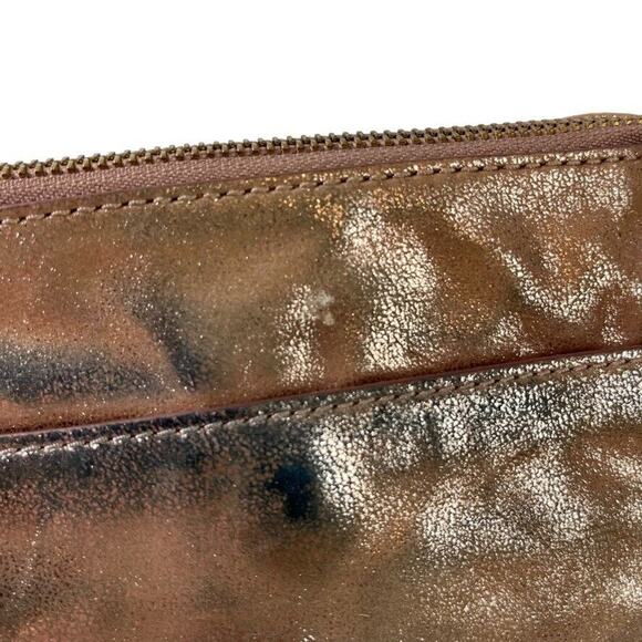 Fossil Womens Small Rose Gold Crossbody Purse Shoulder Bag Leather "Stained" - Picture 11 of 16